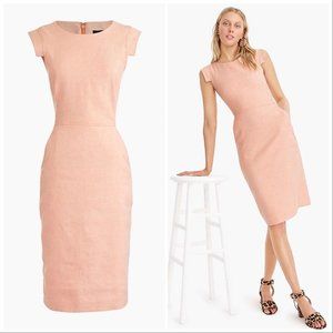 J. Crew 365 Resume Dress in Coral Stretch Linen